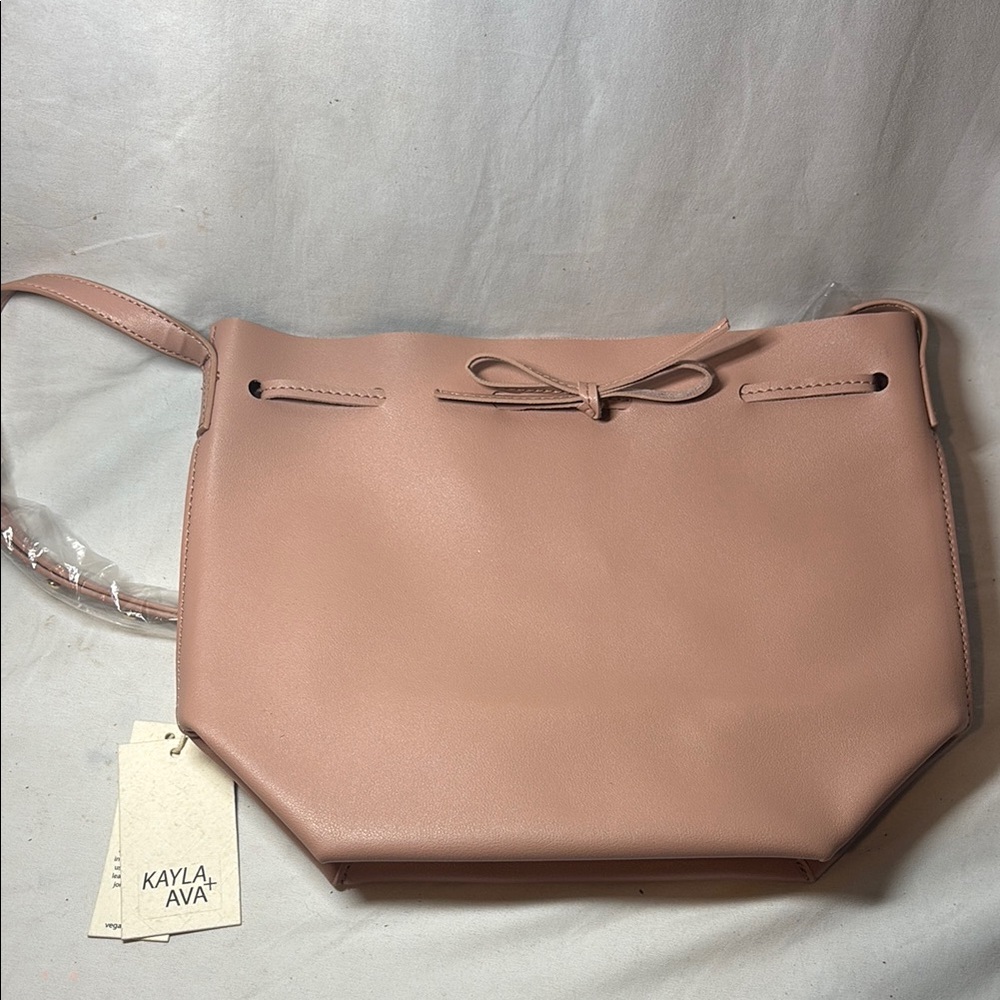 Vegan Leather Elegant Pink Shoulder Bag By Kayla + Ava